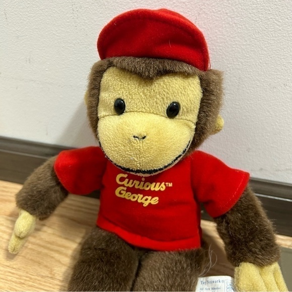 Curious George Plush Monkey Stuffed Kids Toy Brown Tan Red - Picture 3 of 6